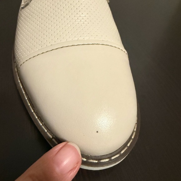 Marelbo Men’s Casual Beige Cream Oxford Shoe Leather Size 40 Made In Romania